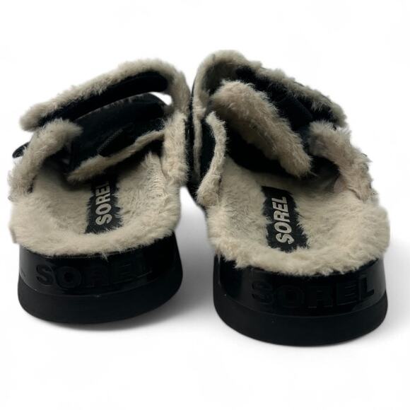 Sorel | 5 | Women's VIIBE Cozy Clog Flats Slip Slide On Open Heel Flats Sherpa - Picture 3 of 5